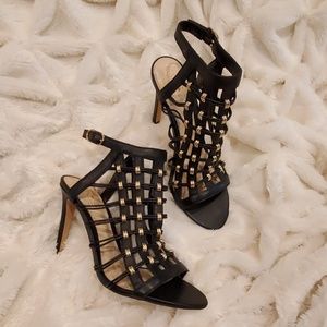 Vince Camuto Kalare Caged black with gold accents